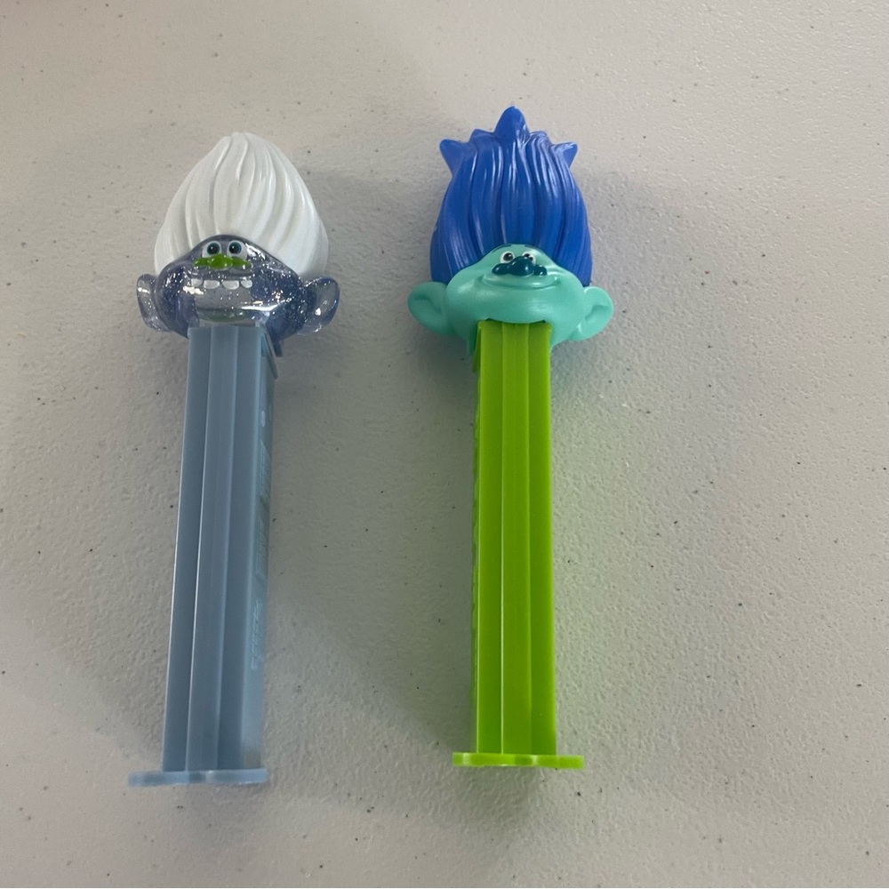Trolls Themed Pez Dispensers - Blue and Green